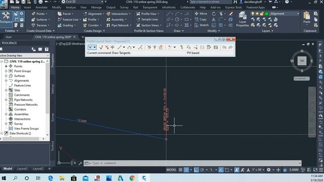 Civil 110 - Final Video - Proposed Profile with Vertical Curves смотреть онлайн