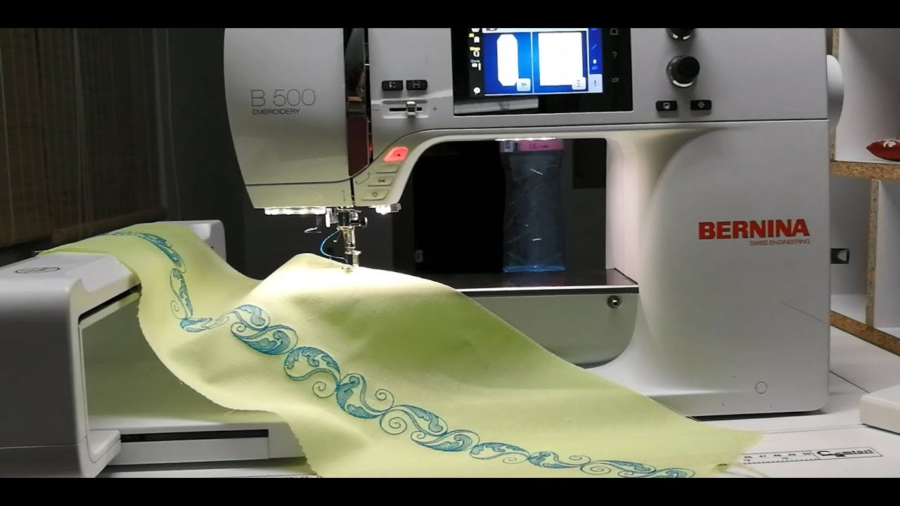Вышиваем на BERNINA: Бордюр в MegaHoop+PinPoint смотреть онлайн