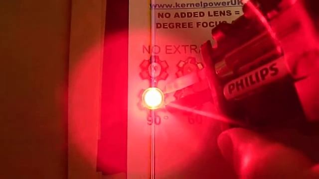 660NM deep red 3W LED diode chip and lens testing 06 Feb 2016 смотреть онлайн