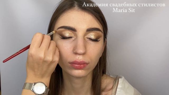 Свадебный макияж расстушеванная стрелка. Академия свадебных стилистов. Wedding makeup tutorial смотреть онлайн