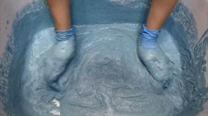 Water, powder and laundry gel 🤍🫧Squeezing sponges asmr