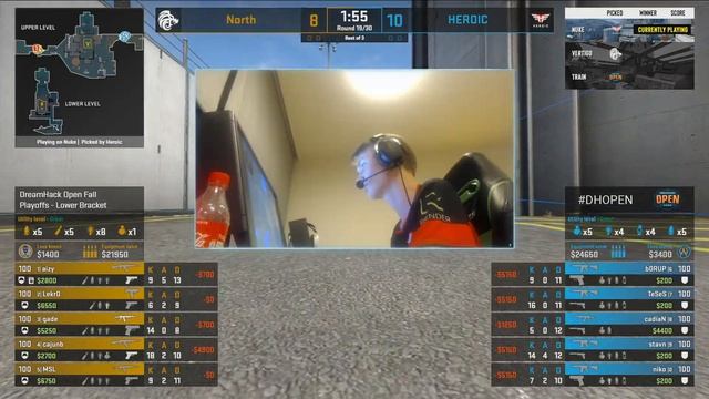 Heroic vs North - Nuke - Lower Bracket - DreamHack Open Fall 2020 смотреть онлайн