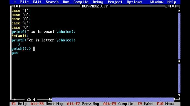 63. c programing language // check vowel using switch statement смотреть онлайн