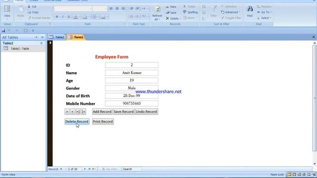 MS Access Button Control смотреть онлайн