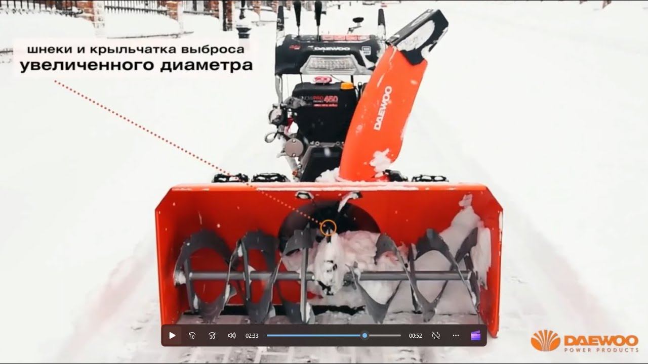 Снегоуборщик DAEWOO DAST 17110 смотреть онлайн