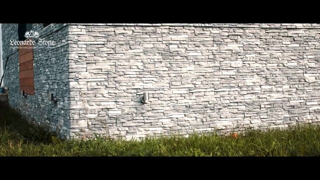 Дом в скандинавском стиле с облицовкой искусственным скалистым камнем Верона 098 смотреть онлайн