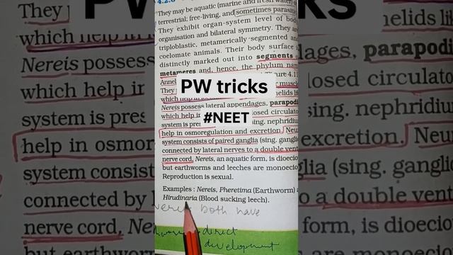 'Annelida' Animal kingdom tricks #PW🔥🔥🔥 #neet #tricks #biology #11thclass #boards смотреть онлайн
