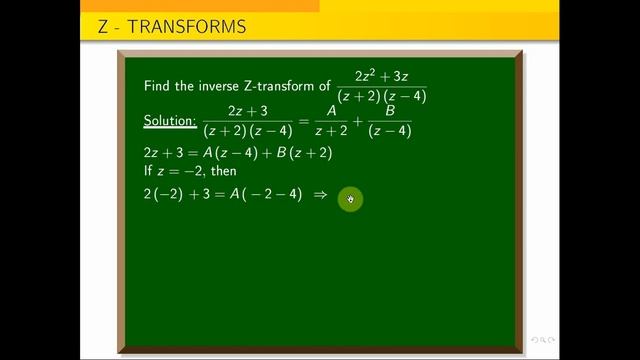 Using Partial fraction method , find the inverse Z transform of 2z^2+3z by (z+2)(z-4) смотреть онлайн