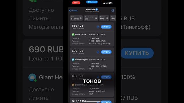КАК ПРАВИЛЬНО купить криптовалюту TON COIN? В приложении Телеграм