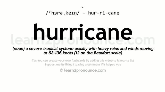 Pronunciation of Hurricane | Definition of Hurricane смотреть онлайн