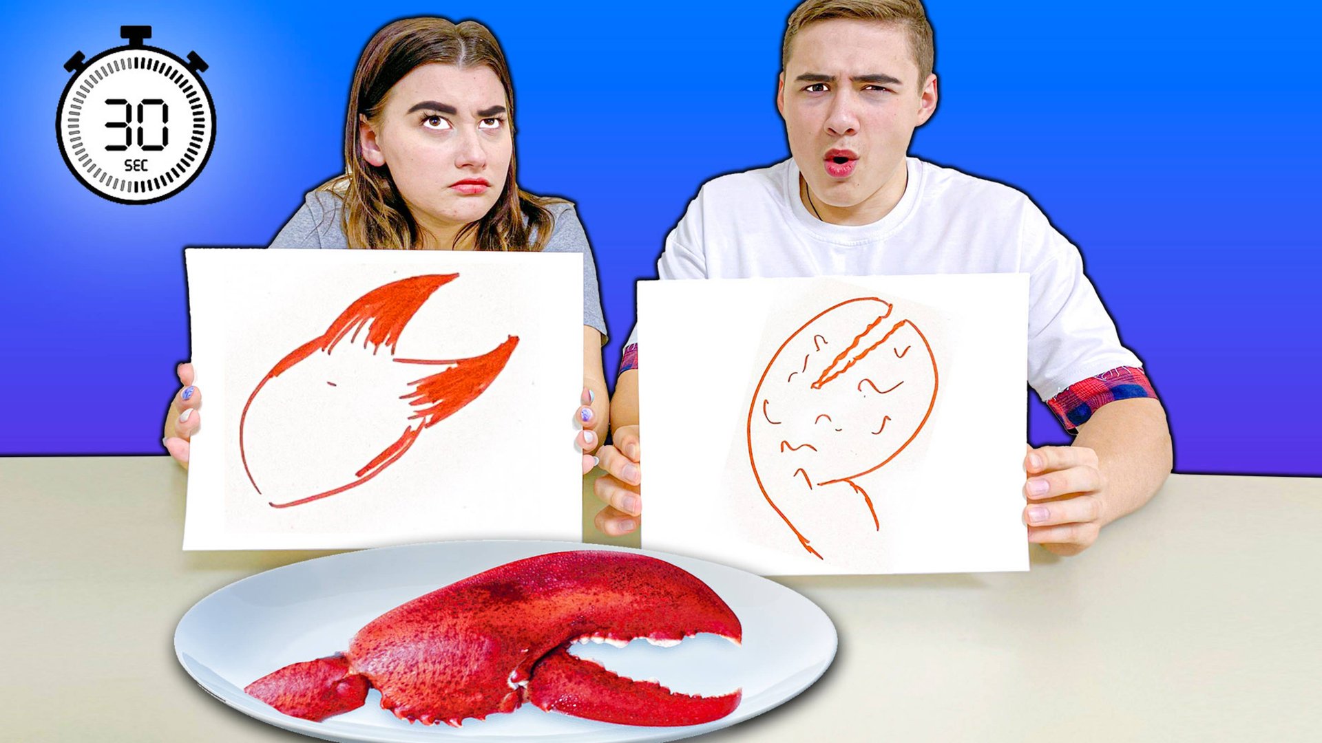 КТО ХУЖЕ НАРИСУЕТ за 30 секунд ТОТ ЭТО СЪЕСТ ЧЕЛЛЕНДЖ ! смотреть онлайн