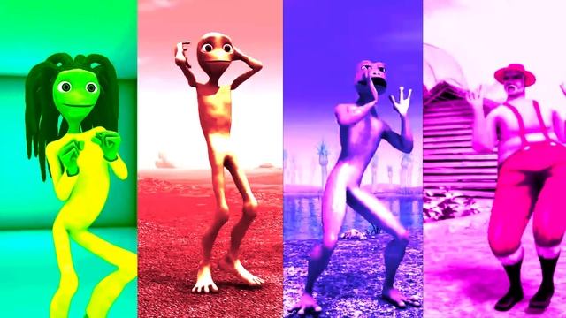 Dame Tu Cosita VS Patila VS El Tiger - Me Kemaste VS Bad Santa Alien Green Color Dance Challenge