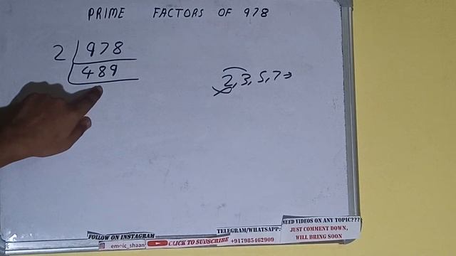 PRIME FACTORS OF 978 смотреть онлайн