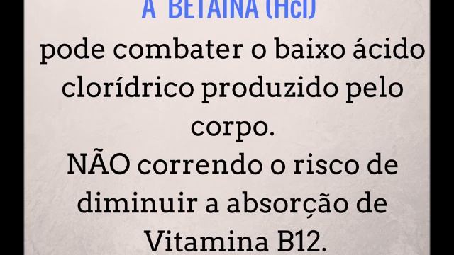 Betaina (Hcl) quais são os benefícios? смотреть онлайн