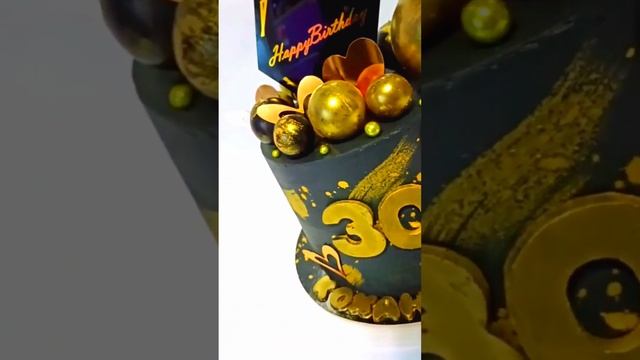 Brutal black cake for men with golden chocolate balls смотреть онлайн