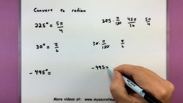 Trigonometry - How To Convert Between Radians And Degrees