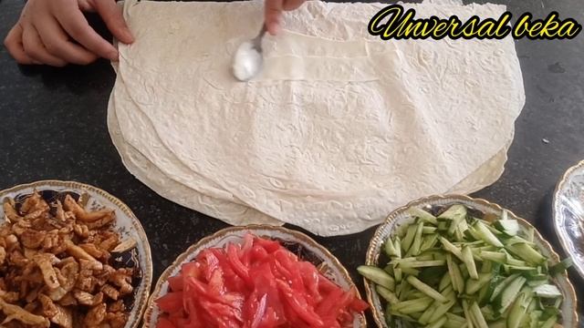 Uyda 🐓TOVUQLI LAVASH Tayyorlash. Tez Va Onson Tayyor Bo‘ladi. Kamxarj Va Mazzali