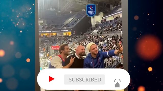 kerem bursin and hande ercel went to watch a basketball game and interviewed kerem. + sub. смотреть онлайн