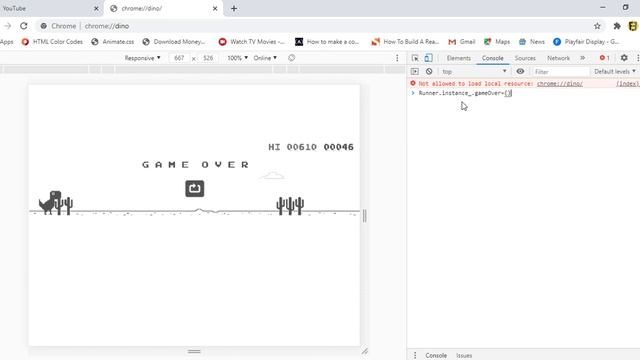 Fun trick on chrome||Dino game automation in less than 1 minute смотреть онлайн