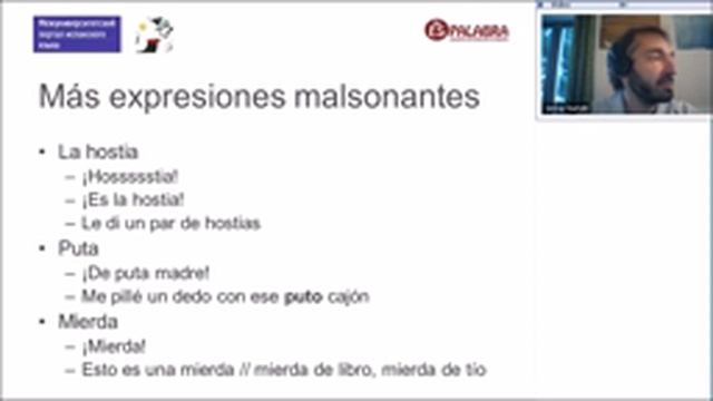 Expresiones malsonantes (2): PUTA. Отрывок из вебинара, посвященного испанским ругательствам смотреть онлайн