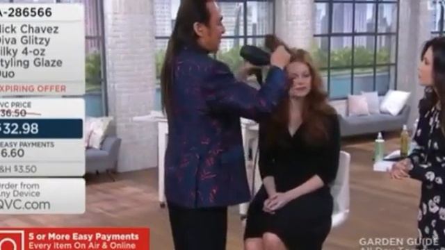 Nick Chavez Diva Glitzy Silky 4-oz Styling Glaze Duo on QVC смотреть онлайн