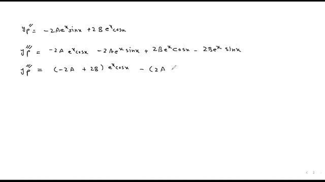 solve y'''-y''=e^x cosx | Method of undetermined coefficient. смотреть онлайн