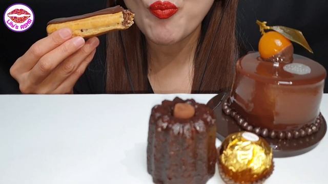 ASMR CHOCOLATE MUKBANG CHOCOLATE CAKE CHOCO ECLAIR CHOCO CANELE ICECREAM MALTESERS FERRERO ROCHER смотреть онлайн