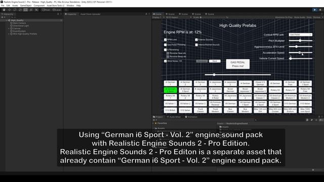German I6 Sport Engine Sound - Vol. 2 For Unity