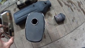 Глушитель Vstrom 650 внутри