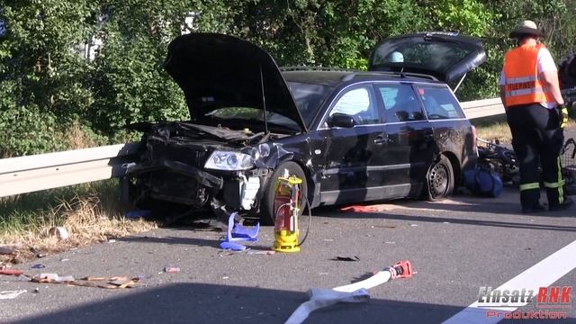 SCHWERER UNFALL MIT PKW UND ANHÄNGER - TRÜMMERFELD AUF A5 BEI BENSHEIM | VOLLSPERRUNG ~ 12.06.2022 смотреть онлайн
