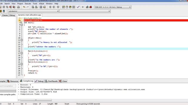 Dynamic Memory Allocation ||Dynamic Memory Allocation||C programong смотреть онлайн