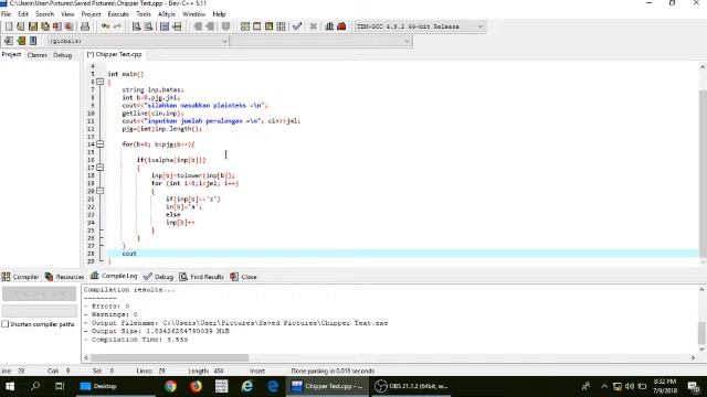 Caesar Chiper + demo program c++ смотреть онлайн
