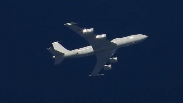 US Navy Boeing E-6B Mercury 164404 Overhead Bay Area (QUINT43)