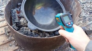 Обжиг, подготовка нового чугунного саджа 45см  и казана на 10 литров!