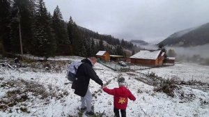 Украина. Дземброня. Первый снег в Карпатах. Великолепная дорога домой!
