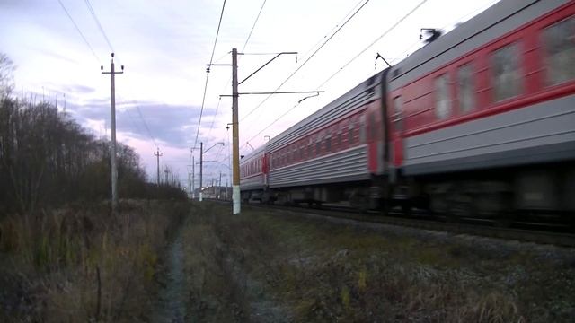 Электровоз ЧС7 с поездом № 6 Вильнюс - Москва смотреть онлайн