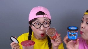 Шоколадное мороженое M&M Десерт Мукбанг ДОНА DONA