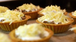 Отличная закуска. Жульен в тарталетках, без заморочек. Холодная закуска к любому столу