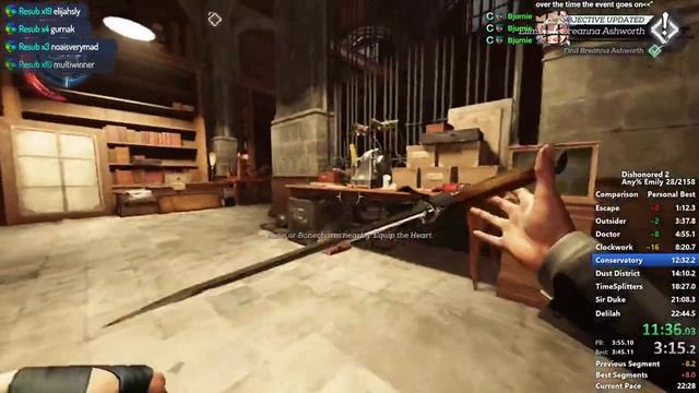 Dishonored 2 - Any% Emily Speedrun 22:33 смотреть онлайн