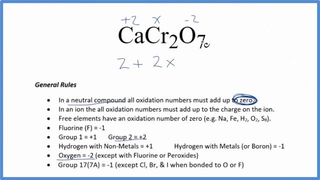 How to find the Oxidation Number for Cr in CaCr2O7 (Calcium dichromate) смотреть онлайн