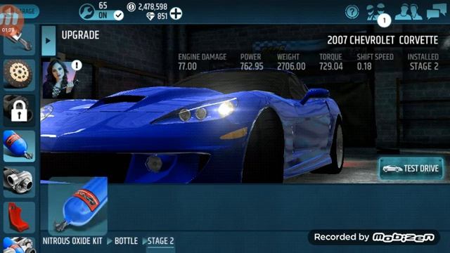 Racing Rivals chevrolet corvette 2007 tune 1663 with NOS смотреть онлайн
