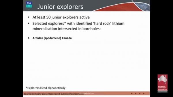 Global review of lithium and graphite exploration activity, by Andrew Scogings