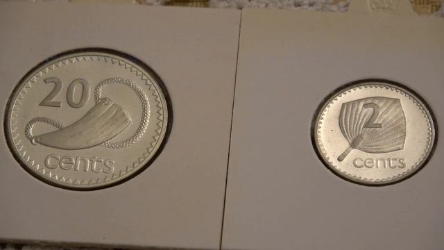 Fiji 1976 20 Cents & 2 Cents Silver Proof смотреть онлайн