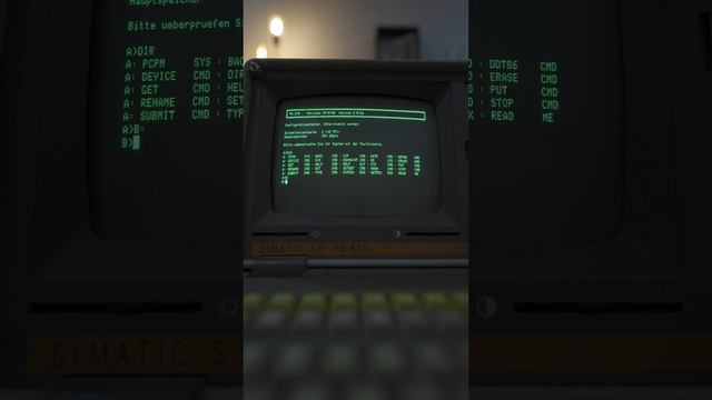 Siemens Simatic S5 PG 675 CP/M-86 #shorts #retrocomputing #80s #asmr