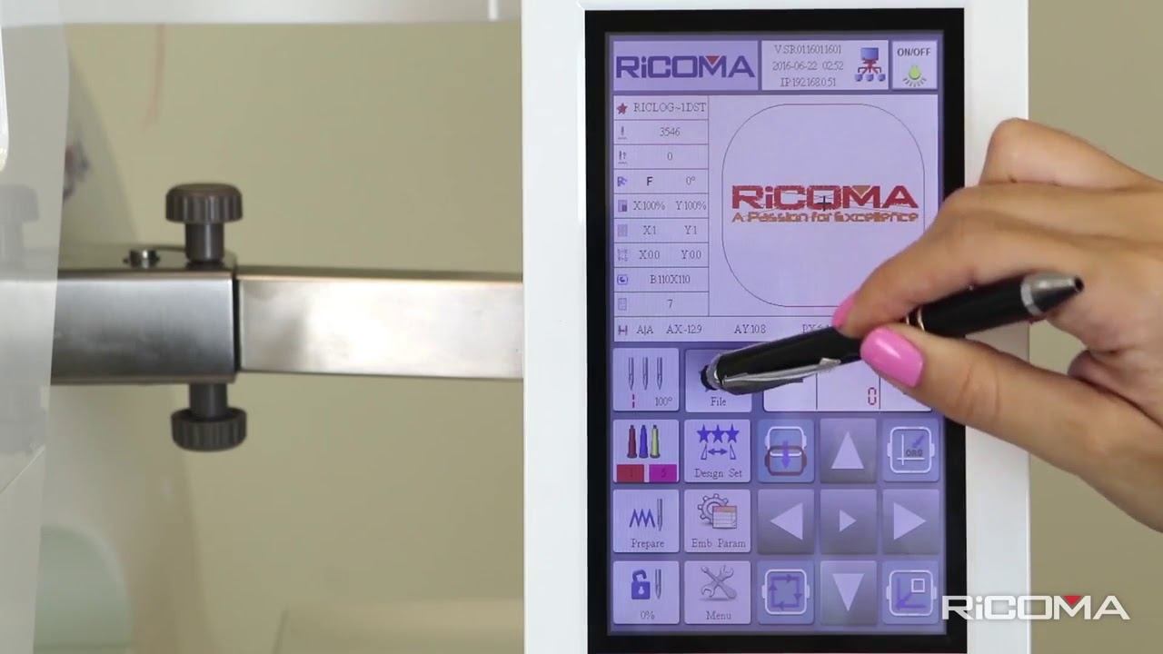 Ricoma EM-1010: Выбор дизайна машинной вышивки смотреть онлайн