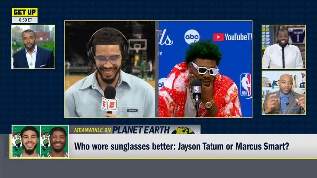 😎 Did Jayson Tatum or Marcus Smart wear the sunglasses better? 😎 | Get Up смотреть онлайн