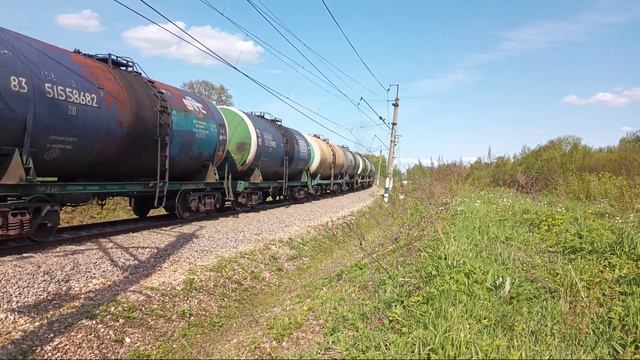 "5 грузов за 9 часов..." Поезда на Рижском ходу Московской Ж/Д. Перегон Благовещенское - Шаховская смотреть онлайн