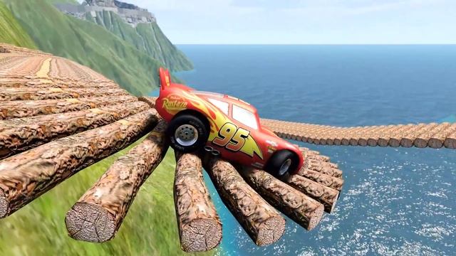 Monster Mack Truck vs Mack Truck vs Impossible log Spiral Bridge Vs Spiral Bridge Deep Water -BeamN смотреть онлайн