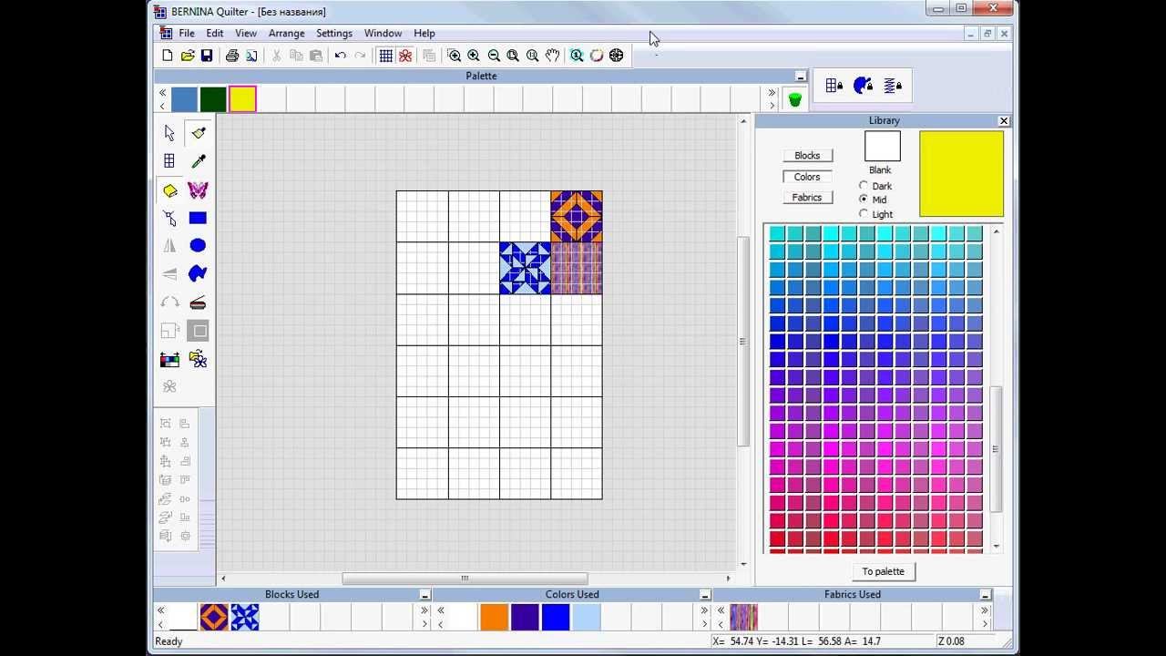 Bernina Quilter. Панели инструментов смотреть онлайн