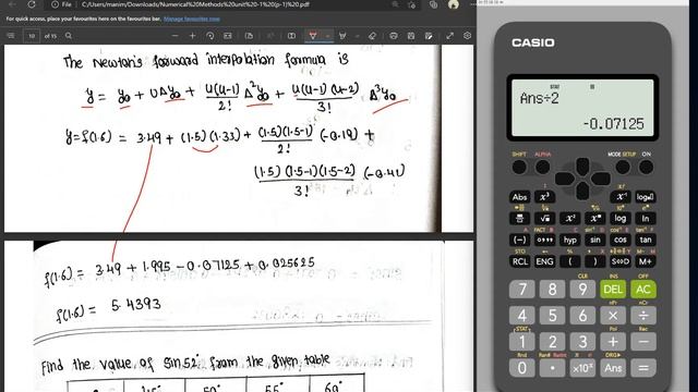 Newton's Forward Interpolation | Numerical Methods | BSc 5th Semester | AP Degree | Mathematics 6A смотреть онлайн